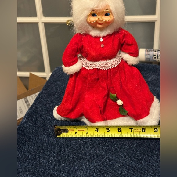Cute Mrs Claus! She wears a soft velvety dress and has adorable glasses. - Picture 6 of 8